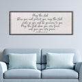 LuZhiQiang Scripture Wall Art 40"x15" May The Lord Bless You And Protect You Numbers 6:24-26 Bible Verse Sign for Living Room Rustic Inspirational Christian Home Large Wood Framed Wall Decor (Black)