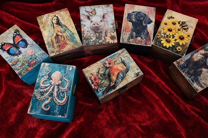 RK Collections Robin Trinket Box I bird Jewelry Keepsake Box I Robin Lovers Gift Idea For Animals (4x2.75)