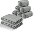 MOONLIGHT20015 Fleece Blanket Queen Size 8 Pack - Soft Fluffy Silver Throw Blanket for Couch & Sofa, Lightweight Luxury 400 GSM Microfiber Fuzzy Bed Blankets and Throws (90 x 90 Inches, Queen)