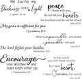 BBTO Bible Verse Wall Stickers Inspirational Quote Wall Decals Religious Motivational Scripture Sticker Peel and Stick for Bedroom Living Room Office Bathroom(Encourage One Another)