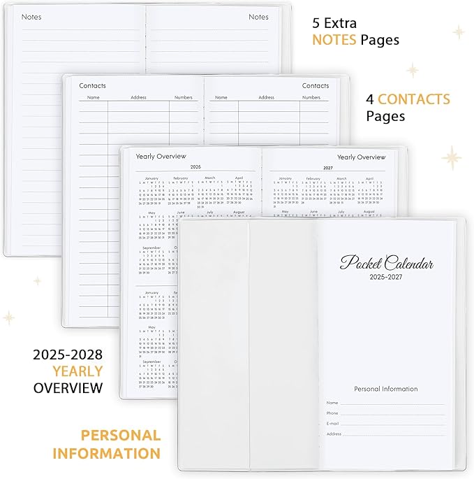 Pocket Calendar 2025-2027, Monthly Purse Planner (6.7" x 3.7") Runs from July 2025 to December 2027, Solid Purple Pocket Calendar with PVC Cover for Planning, Organizing, and Office Use