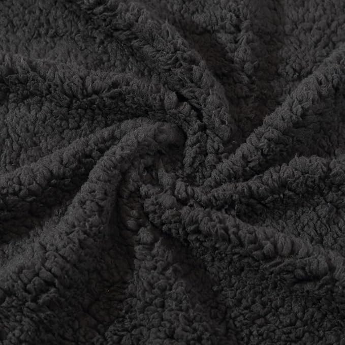 Eddie Bauer - Blanket, Super Soft Reversible Sherpa & Brushed Fleece Bedding, Throw Blankets for Couch, Ideal for Lounging (Winslow Charcoal)