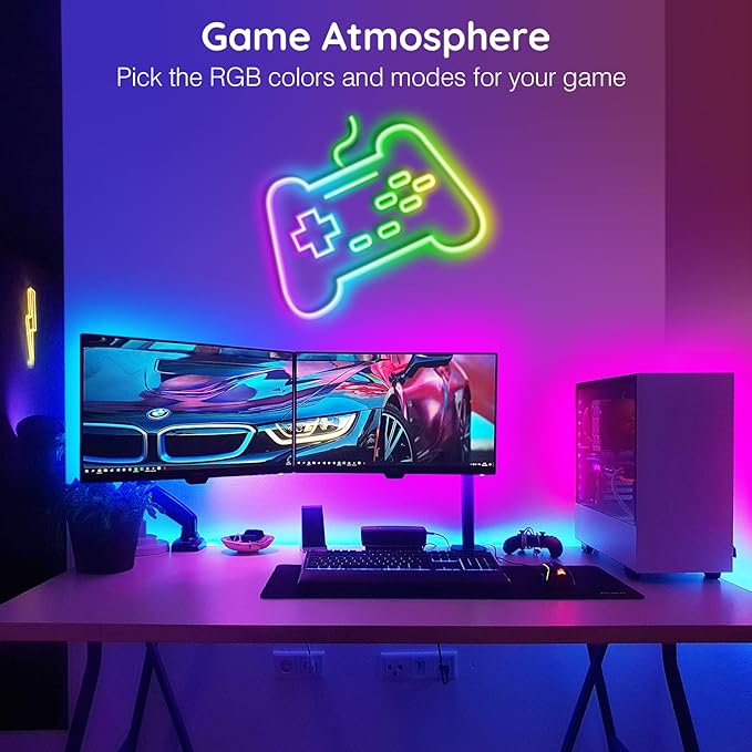 AILBTON 100 Ft Neon Rope Lights,Flexible Led Rope Lights Control with App/Remote,Multiple Modes RopeLights,IP65 Outdoor RGB Led Neon Lights NonWater Resistant,Music Sync Gaming Led NeonLight Strip