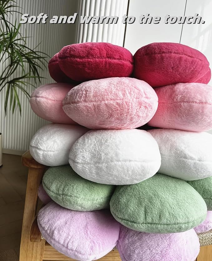 Daisy Pillow, Cute Flower Shaped Decorative Plush Pillow, 15.7In - Perfect for Sofa, Couch, Bed & Reading Tent