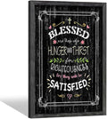 Bible Verse Wall Art Decor: Farmhouse Religious Christian Signs Framed Wood Print Rustic Inspirational Scripture Quotes Picture Artwork for Bedroom Living Room Office Decorations