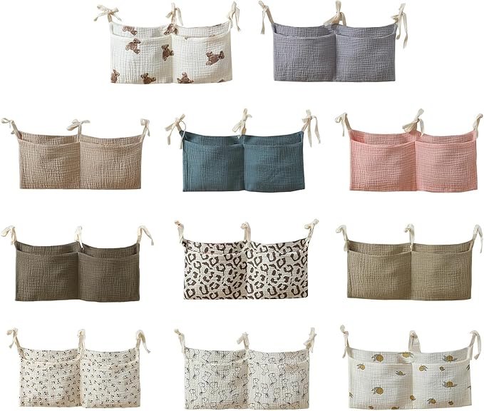 Baby Bedside Hanging Bag Portable Diaper Storage Bottle Organization Hanging Storage Bag Baby Bedding Bedside Accessories