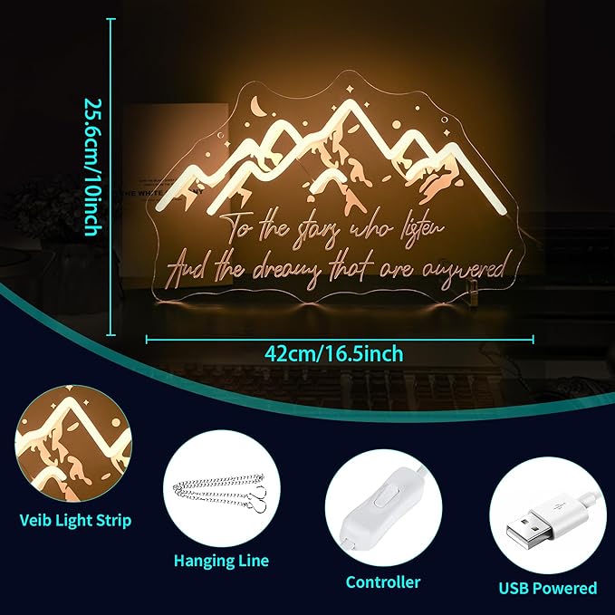 Neon Sign - HSJNJKFU Neon Signs for Wall Decor, LED Light Sign with Engraved & UV Printed Design, Bar Beer Signs for Man Cave, Party, Room Decor - USB Powered