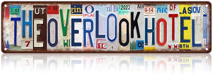 Vintage The Overlook Hotel Wall Decor Street Signs Home Bar Coffee Metal Tin Signs 16 x 4 Inches