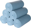 CAI TENG Fleece Throw Blankets Lightweight Warm Soft Cozy Kids Blanket Pet-Friendly Bulk Fleece Blanket Solid for Home, Bed, Sofa, Dorm, Office, Gifts, Outdoor Washed Blue 6 Pack 50 x 60 inch