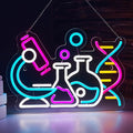 Science Neon Sign DNA Double Helix Neon Sign for wall decor Smart plug timer compatible USB-Powered Biology Science Gift Chemistry Light Up Sign for Laboratory Chemical (16.5x11.5 Inch)