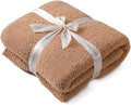 bearberry Super Soft Fluffy Throw Blanket Lightweight Cozy Warm Bed Blankets for Couch Sofa Bed All Season (Camel, 60”x80”)