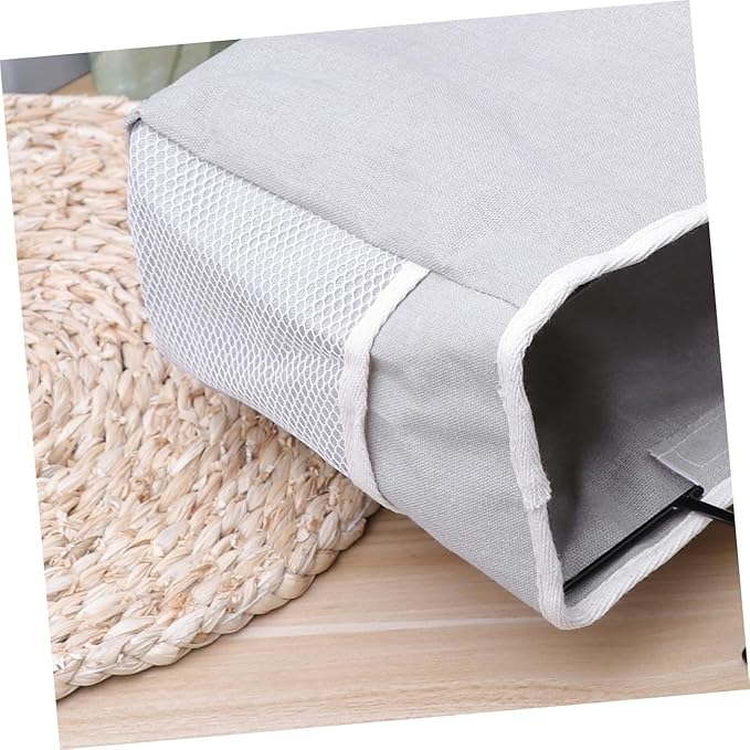 Luxshiny 1Pc Felt Fabric Bedside Storage Bag Organizer Grey Hanging Container for Dorm Car Bed Rails for Phone Snacks Books Chargers Versatile Storage