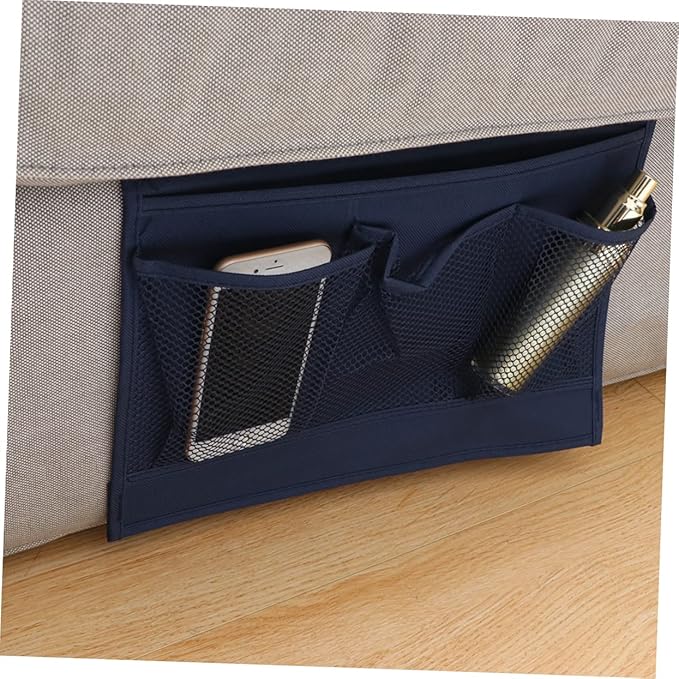Hanging Storage Pouch Organizer Bedside Storage Bag for Phone Earphones Chargers Books Water Bottle Tidy