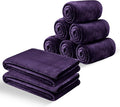MOONLIGHT20015 Fleece Blanket Queen Size 8 Pack - Soft Fluffy Purple Throw Blanket for Couch & Sofa, Lightweight Luxury 400 GSM Microfiber Fuzzy Bed Blankets and Throws (90 x 90 Inches, Queen)