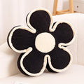 Kcvvcr Soft Flower Shaped Floor Cushion, Plush Decorative Throw Pillow, Cute Seating Cushion, Room Decor Pillow for Sofa Couch Bed (13.7 Inch, Black)