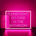 Neon Sign, Please Don't Do in The Bathroom Neon Signs for Wall Decor - Pink LED Signs for Home, Bathroom, Business, Club, Party - USB Powered Light Up Sign Decorations