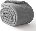 100% Cotton Muslin Blanket 40" x 40", Breathable and Lightweight Cotton Throw Blankets, Soft Cooling Summer Gauze Blanket for All Season, Grey