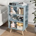 Night Stand, Blue Nightstand, Modern End Table with Open Storage, 3-Tier Nursery Bedside Table for Small Space, Living Room, Bedroom