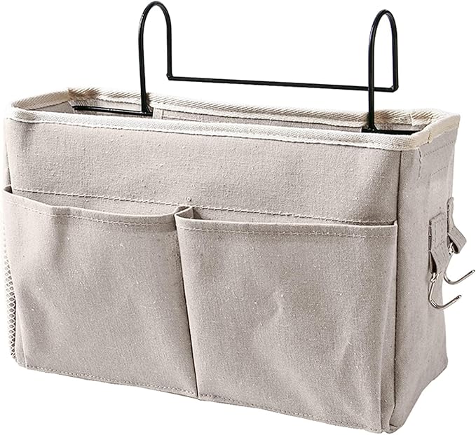 Bedside Caddy, Hanging Storage Organizer Bed Organizer Hanging Pocket Side of Bed Storage Pouch Dorm Bed Storage for Books Mobile Phones (-3117230063811)