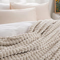 PHF Luxury Soft Fleece Blanket Twin Size, No Shed No Pilling, 380GSM Fluffy Cozy Throw Blankets for Bed, 66"x90", Lightweight Warm Bedding for Home Decor, Ideal Gift for Women, Oak