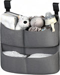 Hanging Diaper Caddy for Crib, Diaper Organizer for Changing Table, Bassinet, Stroller, Playpen accessories – Large Capacity Baby Diaper Caddy Organizer with 4 Deep Pockets