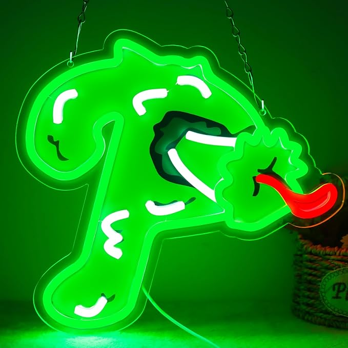 Philadelphia Neon Sign for Wall Decor, Dimmable Baseball Neon Signs, 13x13 Inch, for Garage, Man Cave, Parties, Bars, Dorms, Office, Game Room