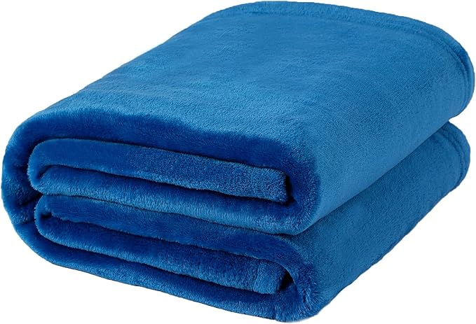 NANPIPER Fleece Blankets, Super Soft Flannel Fuzzy Blanket for Couch, Luxury Cozy Lightweight Microfiber Dog Blanket-Throw Size,Turquoise Blue