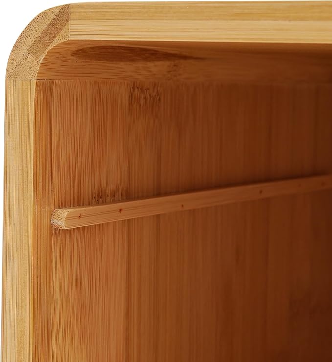 Bamboo Floating Nightstand with Storage Drawer, Wall Mounted Bedside Table End Tables with Open Shelf, Bedside Cabinet Storage Organizer Case Display Box for Bedroom, Fully Assembled