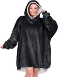 Bare Home Wearable Blanket Hoodie - Soft Plush Sherpa - Warm and Cozy - Oversized Wearable Blanket - Adult & Kid Sizes