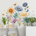 TUOKING Flowers Wall Stickers Decor,Removable Wall Murals Peel and Stick Modern Wall Art Decal Home Decor for Kitchen,Bedroom,Living Room