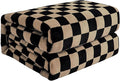 FY FIBER HOUSE Checkered Flannel Fleece Throw Blanket Soft Cozy Checkerboard Grid Print Chessboard Gingham Pattern Blankets for Bed Couch Sofa, 60"x80", Black Brown
