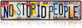 Vintage No Stupid People Metal Tin Signs Street Signs Man Cave Bar Cafe Home Wall Decor 16 x 4 Inches