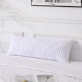UGASA 14x36 Inch Pillow Cover Pack of 1 Soft Boho Stripe Corduroy Large Long Rectangular Lumbar Cushion Cover Farmhouse Decorative Throw Pillowcase for Bed Couch Sofa Bedroom Living Room, Pure White