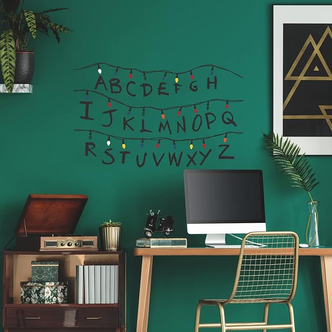 RoomMates RMK5240GM Netflix Stranger Things Christmas Light Peel and Stick Giant Wall Decals with Alphabet