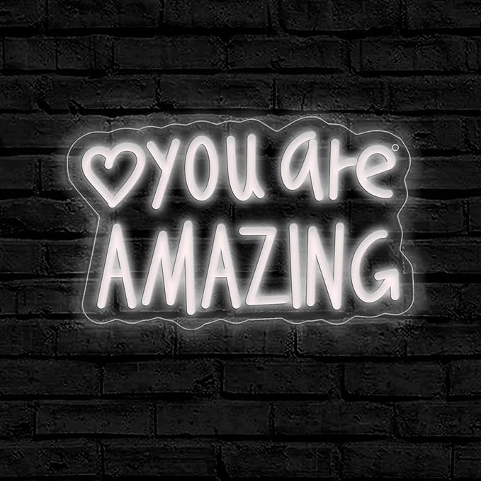 You Are Amazing Neon Sign Wall Decor for Bedroom Class Room Bar Pub Club Nursery Hanging,Dimmable USB Pink Led Light for Wedding Birthday Party Women Christmas Gifts