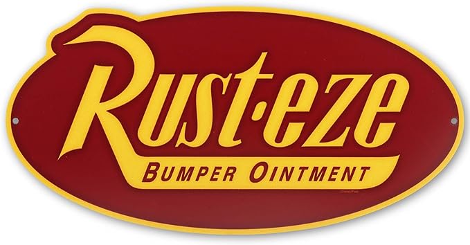 Disney Pixar Cars Rust-Eze Bumper Ointment Metal Wall Decor - Fun Cars Sign for Bedroom or Play Room