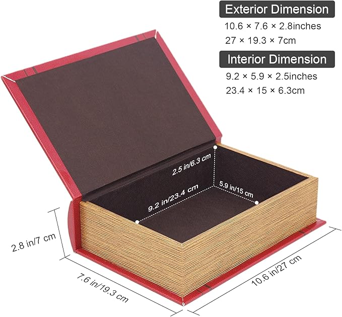 PACOLO Decorative Book Boxes, Faux Wood with Magnetic cover Storage for Hidden Jewelry, Money, and Cash (Roberts rules of order revised)