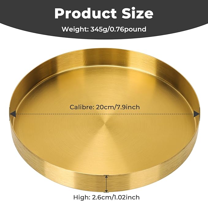 Decorative Tray Centerpiece Decor Organizer Round Trays Storage for Coffee Table Tray Home Decor for Living Room Kitchen Counter