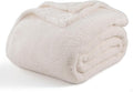 Berkshire Blanket Classic Extra-Fluffy™ Plush Blanket Queen Size, Soft Fuzzy Fluffy Long Hair Blanket for Couch Sofa Bed, Cream, 90x90 Inches
