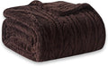 COOVA Brown Fleece Throw Blanket for Couch - Super Soft Cozy Plush Fuzzy Blanket for Sofa,Premium Sherpa Warm Throw for Women,Bed,Chair,50x60 Inches