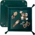 UnionBasic Valet Tray, Jewelry Tray for Rings Watches Earrings, Entryway Catchall Caddy for Coins Keys Change, Nightstand Organizer Bedside Valet Holder, Trays for Electronic Gadgets, Vintage Green