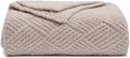 bearberry Super Soft & Fuzzy Minky Throw Blanket Lightweight All-Season - Diamond Stitch Plush Fleece for Couch, Bed, Sofa | Machine Washable Cozy Gift for Women, Men, Home (Beige, 50”x60”)