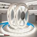 COB LED Strip Lights 16.4ft/5m 2pcs, 12V LED Light Strip, Daylight White 6000K Under Cabinet Lighting, Super Bright Flexible Tape Lights for Bedroom,Kitchen,Living Room(Power Supply Not Included)