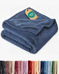 Ultra Soft Fleece Blanket Twin Size - Flannel Fleece Luxury Twin Blanket - Lightweight for Couch Bed Chair - Thick, Warm and Breathable - All Season Cozy Anti-Static Microplush Bedding, Washed Blue