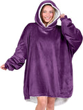 Bare Home Wearable Blanket Hoodie - Soft Plush Sherpa - Warm and Cozy - Oversized Wearable Blanket - Adult & Kid Sizes