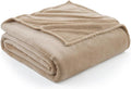 Hansleep Fleece Light Camel Full Blanket, Super Soft Flannel Fuzzy Plush Cozy Blanket for All Seasons, Light Camel, Full 84x90 Inches