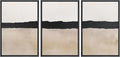 MUDECOR Framed Wall Art Print Set Minimalist Abstract Black Horizontal Brushstroke Illustrations Modern Art Boho Decorative Colorful Chic for Living Room, Bedroom, Office - 16"x24"x3 Black