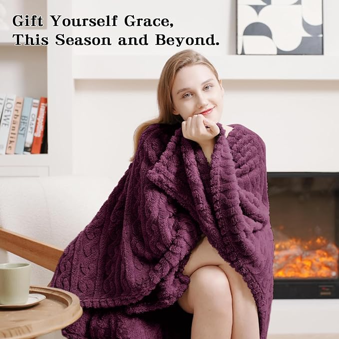 Wearable Blanket Sherpa Fleece Shawl Blanket with Pockets Blanket Poncho Cape for Adults, Cozy Shawl TV Throw Blankets