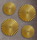 ITrixgan Aesthetic Bedroom Wall Decor Above Bed, Gold Metal Art Wall Decor For Bedroom, Modern Wall Hanging Decor Metal Decorative Wall Art Set, Sunburst Wall Decorations For Living Room