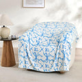 Blue Bow Throw Blanket – 50x60 Inch Soft Fleece Blanket for Girls and Women, Coquette Aesthetic Room Decor for Bed, Couch, Chair, Preppy Bedroom or Gift, Cute Pink Bow Decor Blanket